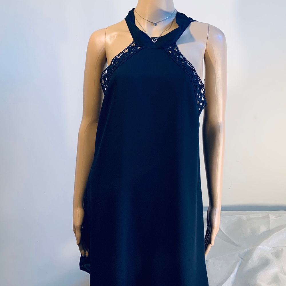 Navy Halter Dress